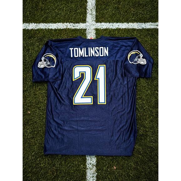 LaDainian Tomlinson San Diego Chargers NFL Jersey #21 Navy Blue Men’s XL - Picture 3 of 8